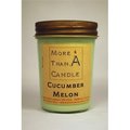 More Than A Candle More Than A Candle CCM8J 8 oz Jelly Jar Soy Candle; Cucumber Melon CCM8J